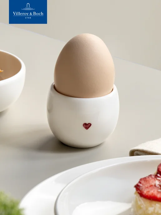 Villeroy & Boch Подставка для яйца, 4,4 см, Посылаю любовь, With Love, белый