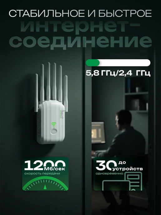 Усилитель Wi-Fi сигнала, белый, фото 3