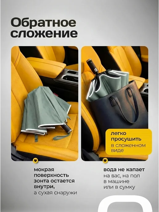 Зонт ОФФ Зонт автомат антиветер обратный, вариант, фото 2