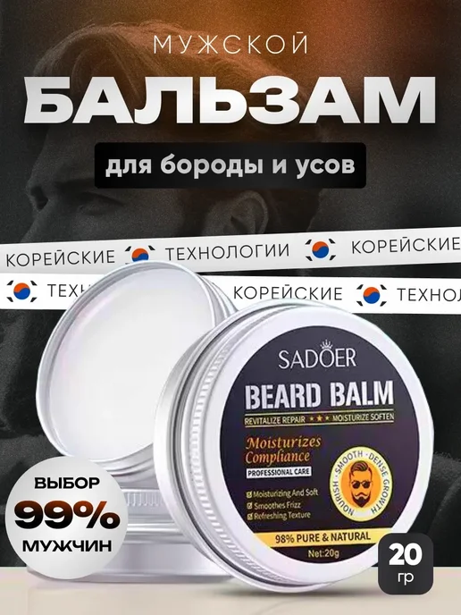 Бальзам для бороды мужской, 60 мл