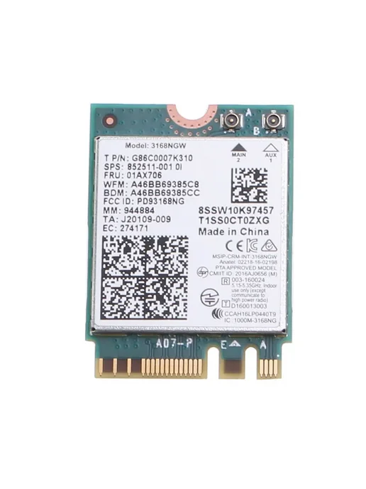 Wi-Fi адаптер Intel 3168NGW 802.11ac AX M.2 NGFF BT 4.2, вариант, фото 2