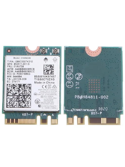 Wi-Fi адаптер Intel 3168NGW 802.11ac AX M.2 NGFF BT 4.2, вариант, фото 3