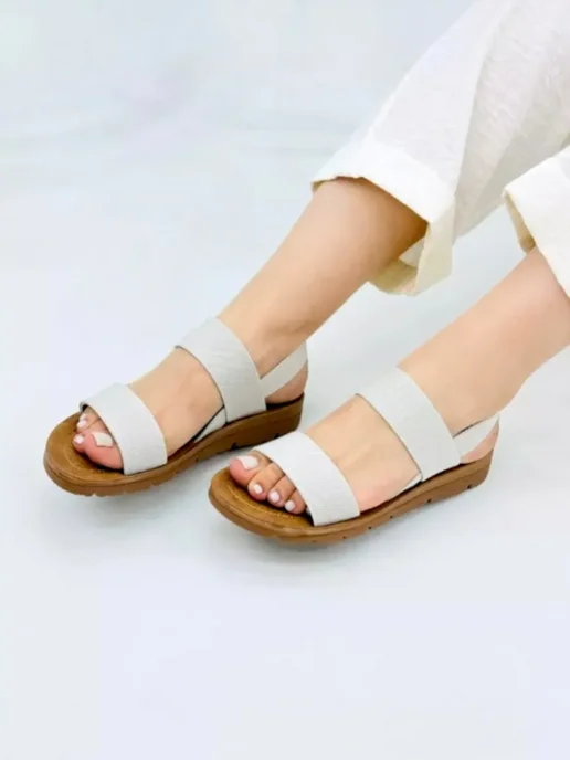 PIERETTE Босоножки летние сандалии, бежевый, фото 3