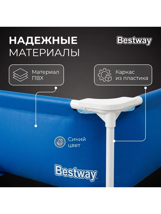 Bestway Каркасный бассейн 56403, синий, фото 2