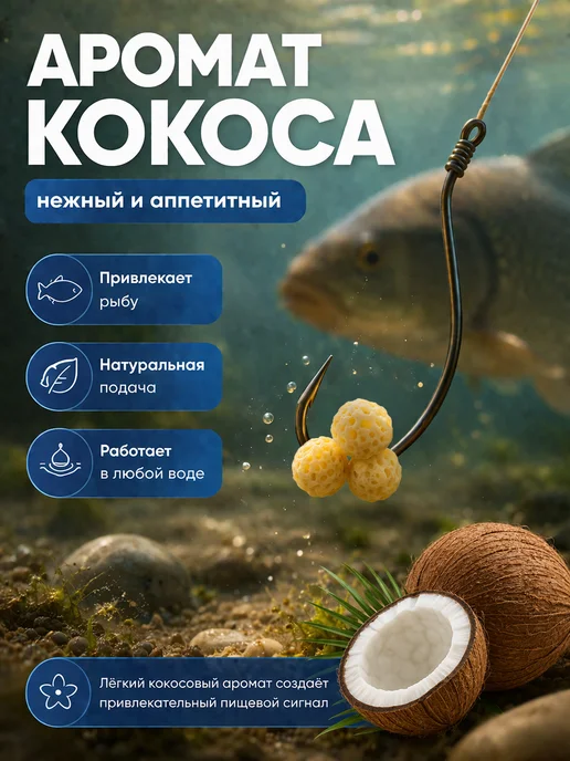 Family Joys Home Плавающая насадка PUFFI MINI (4-6 мм), Кокос, вариант, фото 4