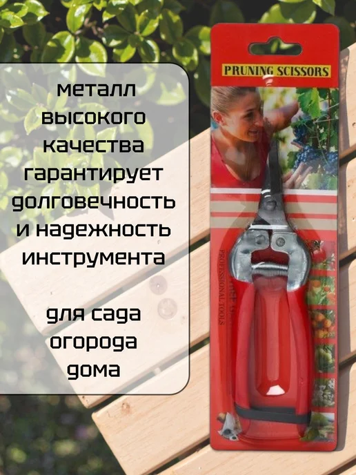 Садовой инструмент для дачи и дома Ножницы для цветов флористические Секатор садовый ручной, серый, фото 5