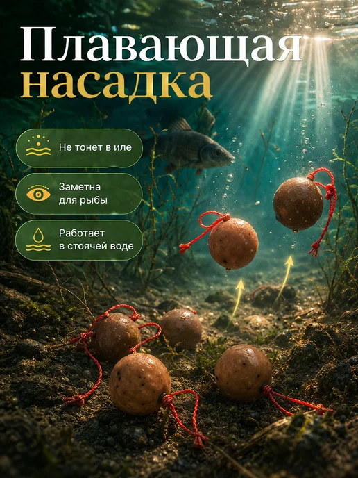Family Joys Home Бойлы оснащенные плавающие Халва 8-10 мм, 2 шт, 2 шт, фото 2