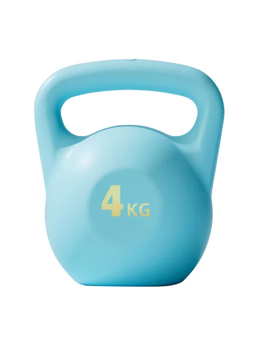 Гиря-вода с антискользящей ручкой для дома, 4кг, blue, 4 кг
