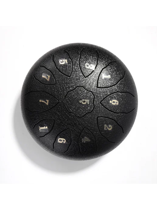Steel Tongue Drum 11 тонов Hand Pan Black для музыки, черный, фото 7