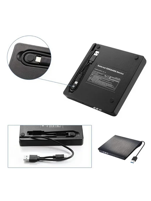 Внешний корпус USB3 0 для SATA 12 7мм CD-ROM ODD, USB3 для 12 7мм, фото 2