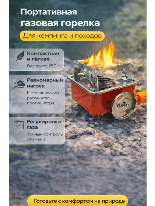 НЭБ45 Портативная газовая печь для кемпинга и походов, компактная, вариант