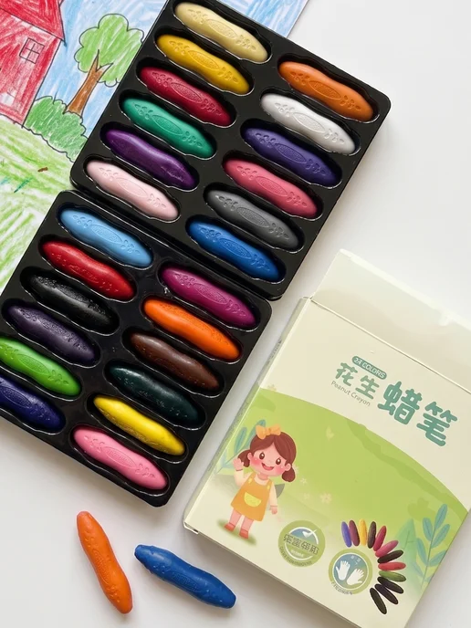 Kids Zone Восковые мелки кукуруза набор 24 цвета, вариант, фото 5