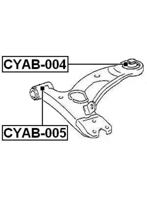 FEBEST Сайлентблок переднего рычага Chery Tiggo CYAB-004, вариант, фото 3