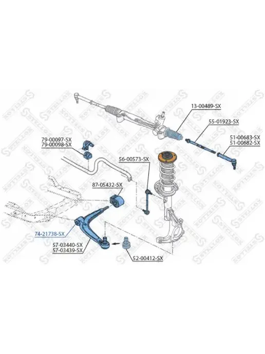 STELLOX Сайлентблок переднего рычага Opel Vectra 74-21738-SX, вариант, фото 3