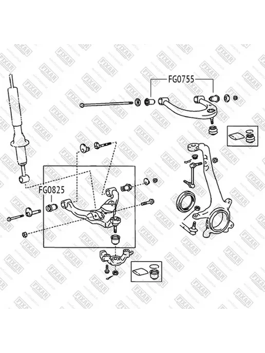 FIXAR Сайлентблок переднего рычага Toyota 4Runner, Land Cruiser, вариант, фото 3