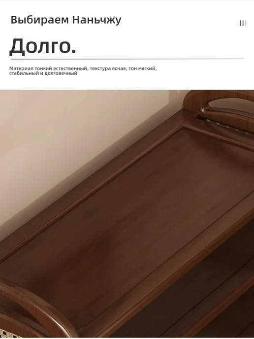 Простой деревянный многослойный шкаф, коричневый, фото 2