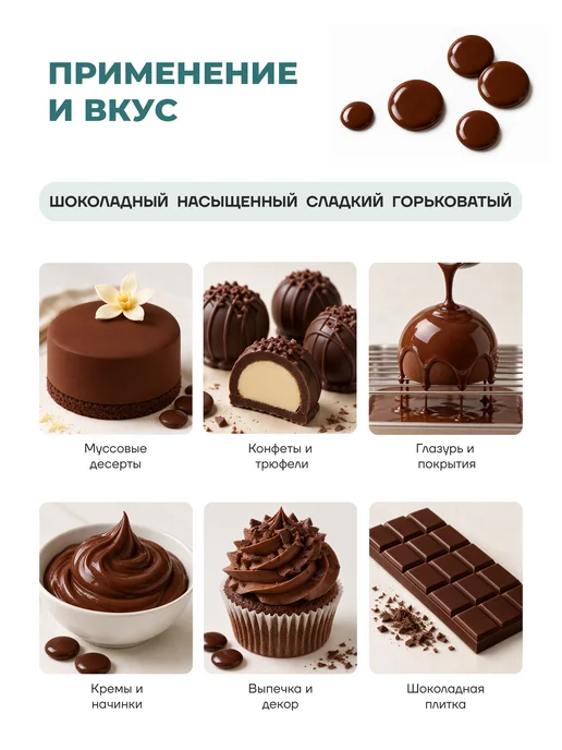 Cargill Шоколад темный в каллетах 54% 1 кг, 1 кг, фото 3