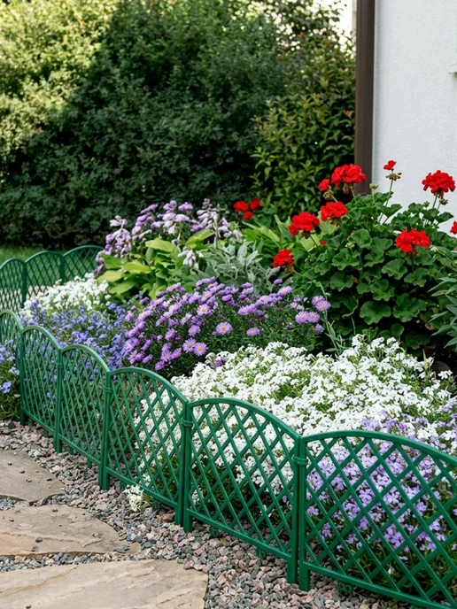 GARDENPLAST Декоративный садовый заборчик "Романика" Зеленый, зеленый, фото 4