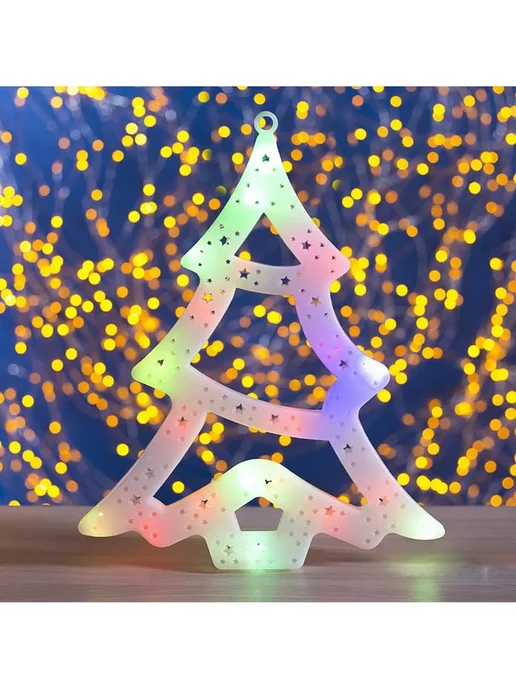 Luazon Lighting Светодиодная фигура «Ёлка» 25 × 32 см, пластик, 220 В, свече, 25x32 см