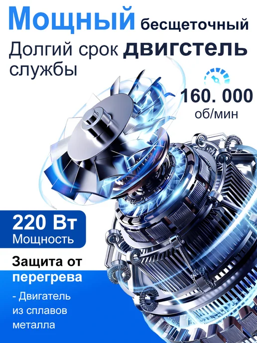 Воздуходувка аккумуляторная мощная пылесос для пк и авто, вариант, фото 6