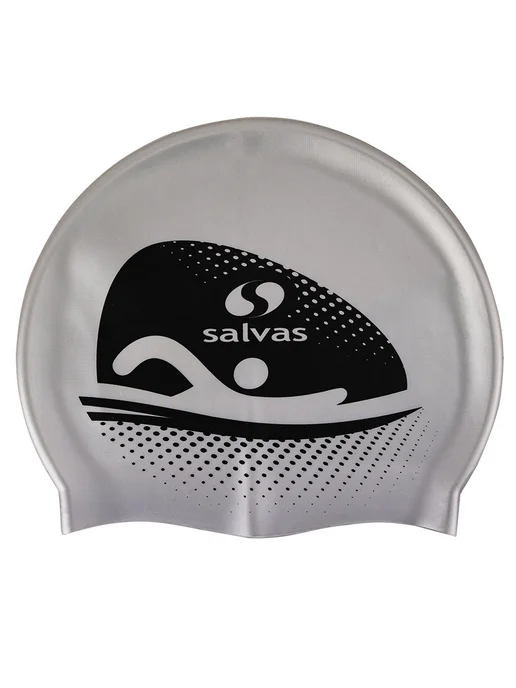 SALVAS Шапочка для плавания Cap, FA065 S, размер взрослый, серый