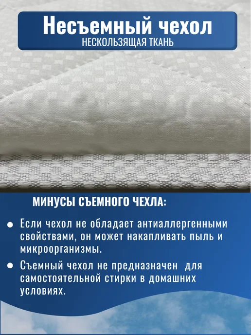 Русский Топпер Матрас топпер Любава 100х190 см для кровати и дивана, 200x200 см, фото 3