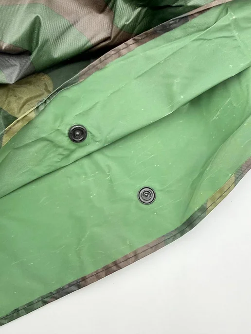 НИ93 Дождевик с капюшоном непромокаемый камуфляжный, зеленый, фото 6