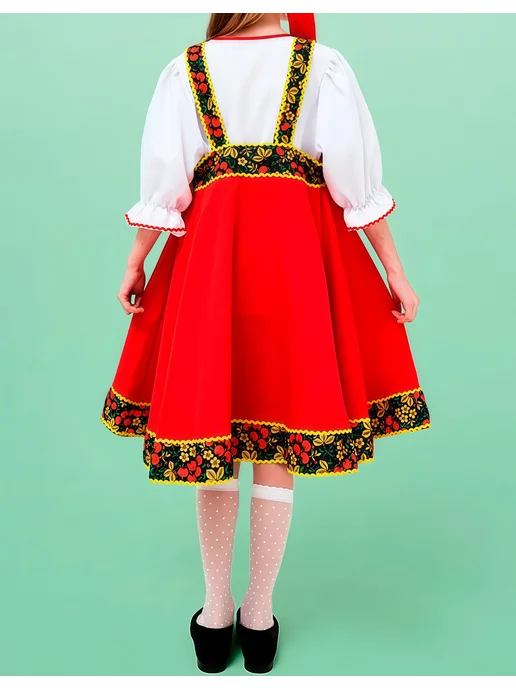 Godis Русский народный костюм, белый, фото 4
