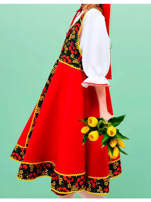 Godis Русский народный костюм, белый, фото 5