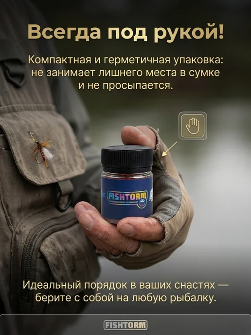 FishTorm Мотыль для рыбалки искусственный ароматизированный, красный, фото 6
