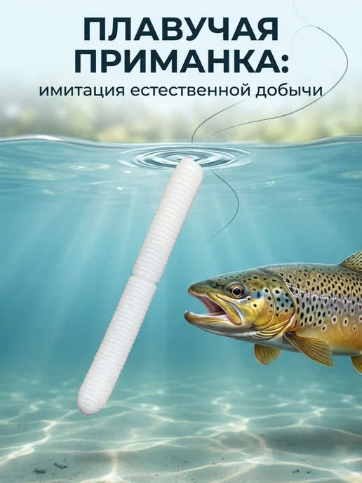 FishTorm Силиконовые приманки на форель Либра 67 мм, синий, фото 2