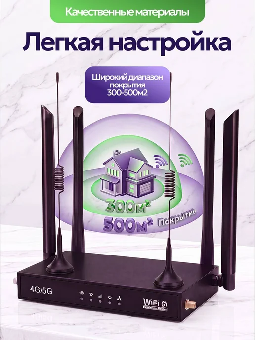 МСХ Роутер Wi-Fi с сим картой с выносными антеннами, 4 г, фото 2