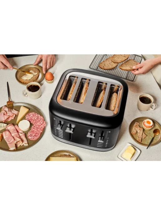 KitchenAid Тостер 5KMT4109EBM на 4 тоста, черный матовый, черный, фото 7