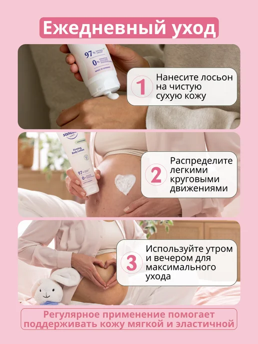 SANOSAN Лосьон молочко для тела от растяжек укрепляющий, 250 мл, 250 мл, фото 4
