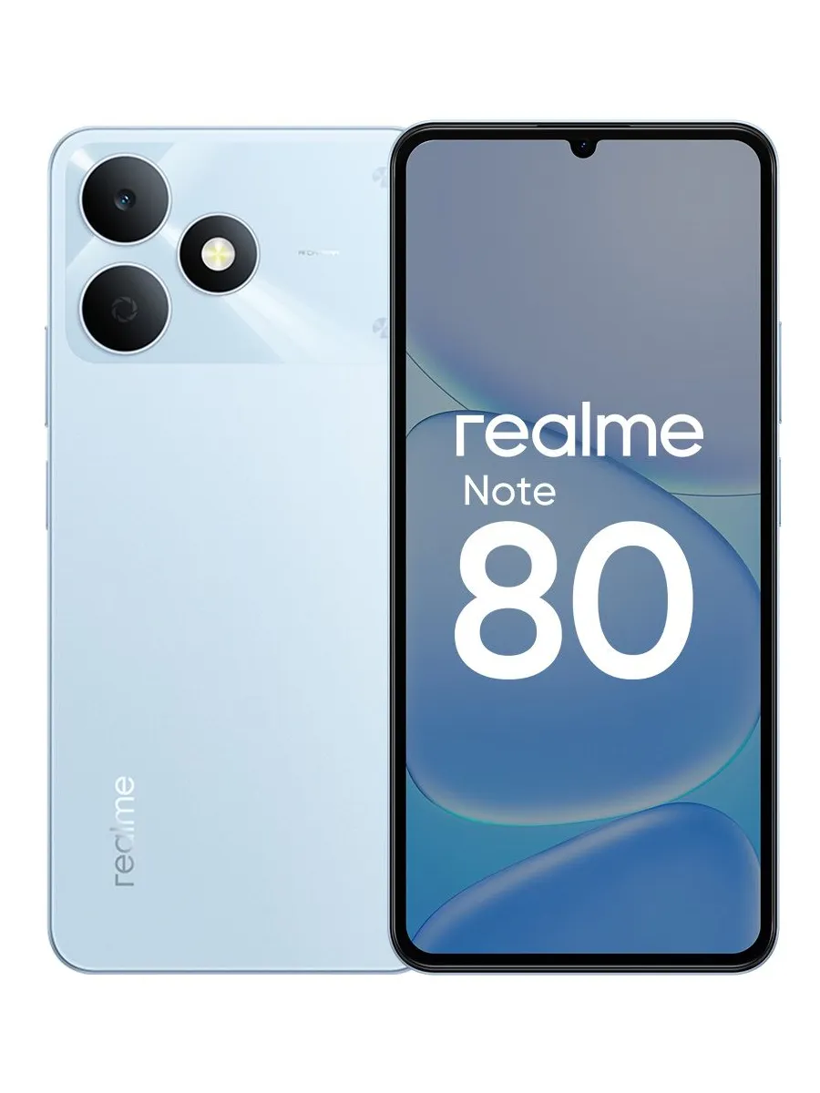 Смартфон Note 80 128Gb 4Gb голубой 3G 4G 2Sim 6.74" IPS 720x Realme 955662505 купить в интернет‑магазине Wildberries