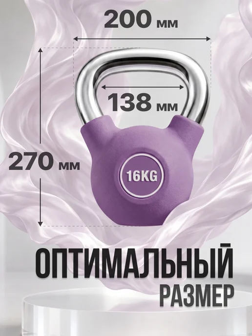 VictoryFit Гиря чугунная с полиуретановым покрытием (CPU) 6 кг, 16 кг, фото 2