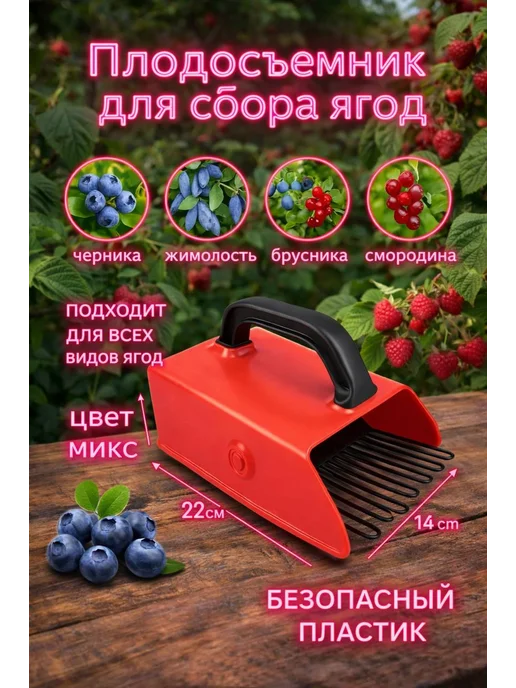 Плодосъёмник для сбора ягод, вариант