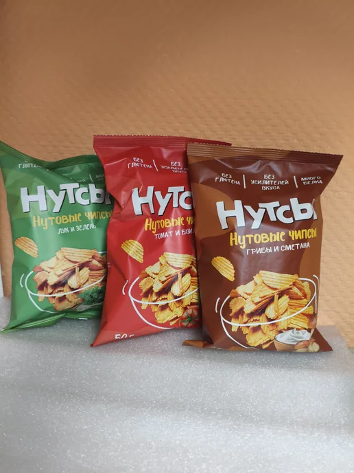 DON SHELLDON Чипсы безглютеновые НУТСЫ 3 вкуса по 50г, 50 г