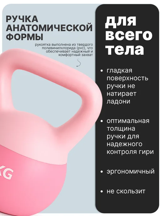 Nexus Sport Гиря мягкая 2 кг для фитнеса и тренировок дома, 2 кг, фото 3