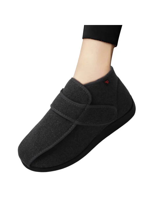 Широкие диабетические обувь для опухших ног от Swollen Feet, черный, фото 4