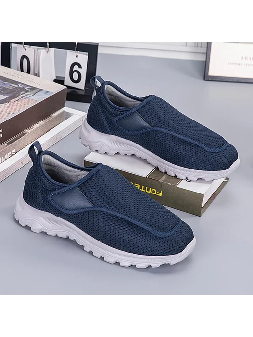 Мужские диабетические тапки Non-Slip для пожилых, ортопедика, синий