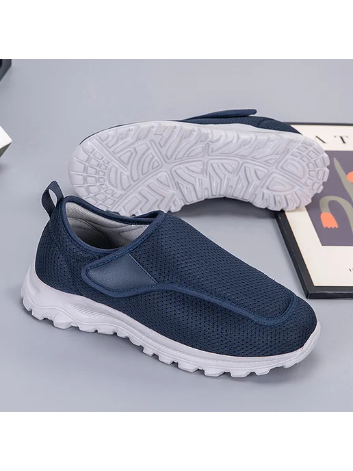 Мужские диабетические тапки Non-Slip для пожилых, ортопедика, синий, фото 3