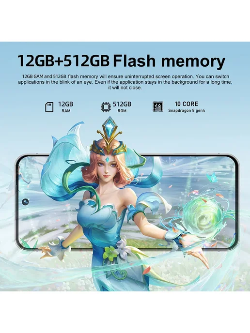 Смартфон Pro Max Ad3 12/512 ГБ, белый, фото 8