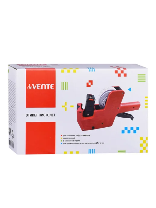 deVENTE Этикет-пистолет для маркировки 21x12 мм, красный, 21x12 мм, фото 3