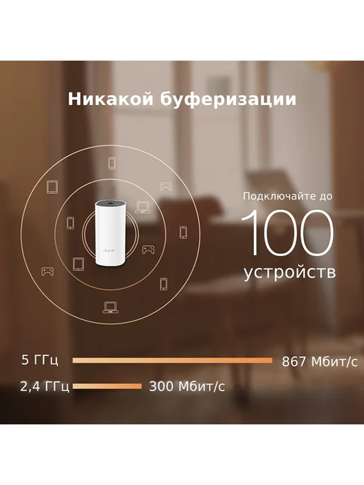 TP-link Mesh Wi-Fi система Deco E4(2-pack), 2.4 5 ГГц, AC1200, вариант, фото 7