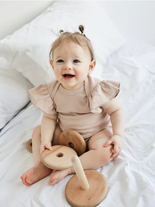 Bah Kids Боди для новорожденных девочек с длинным рукавом 3 шт, 3 шт, фото 6