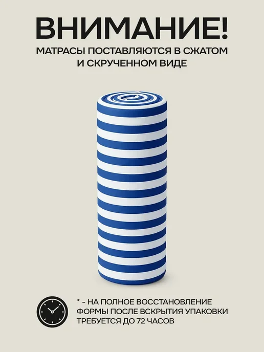 Матрас для садовых качелей шезлонга 170 см, синий, фото 8