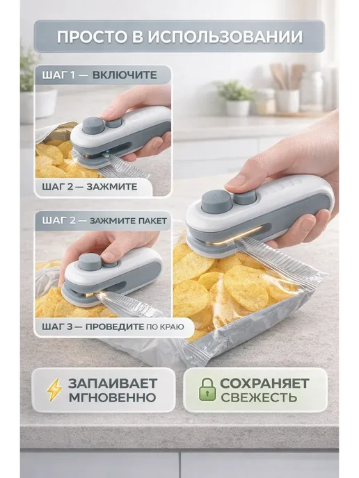 НАГ Запайщик пакетов компактный для кухни, вариант, фото 4