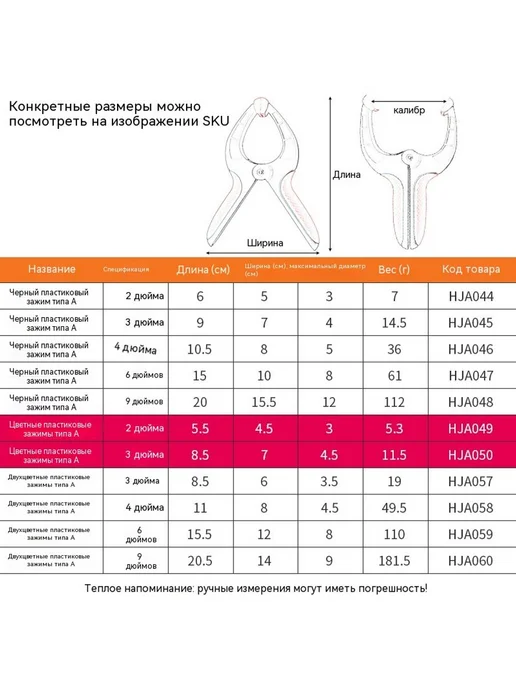 Зажим 9 дюймов, 3 дюйма, фото 3