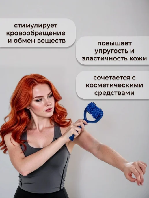 SPORT&HEALTH Лифтинг массажер роликовый для лица и тела, синий, фото 3
